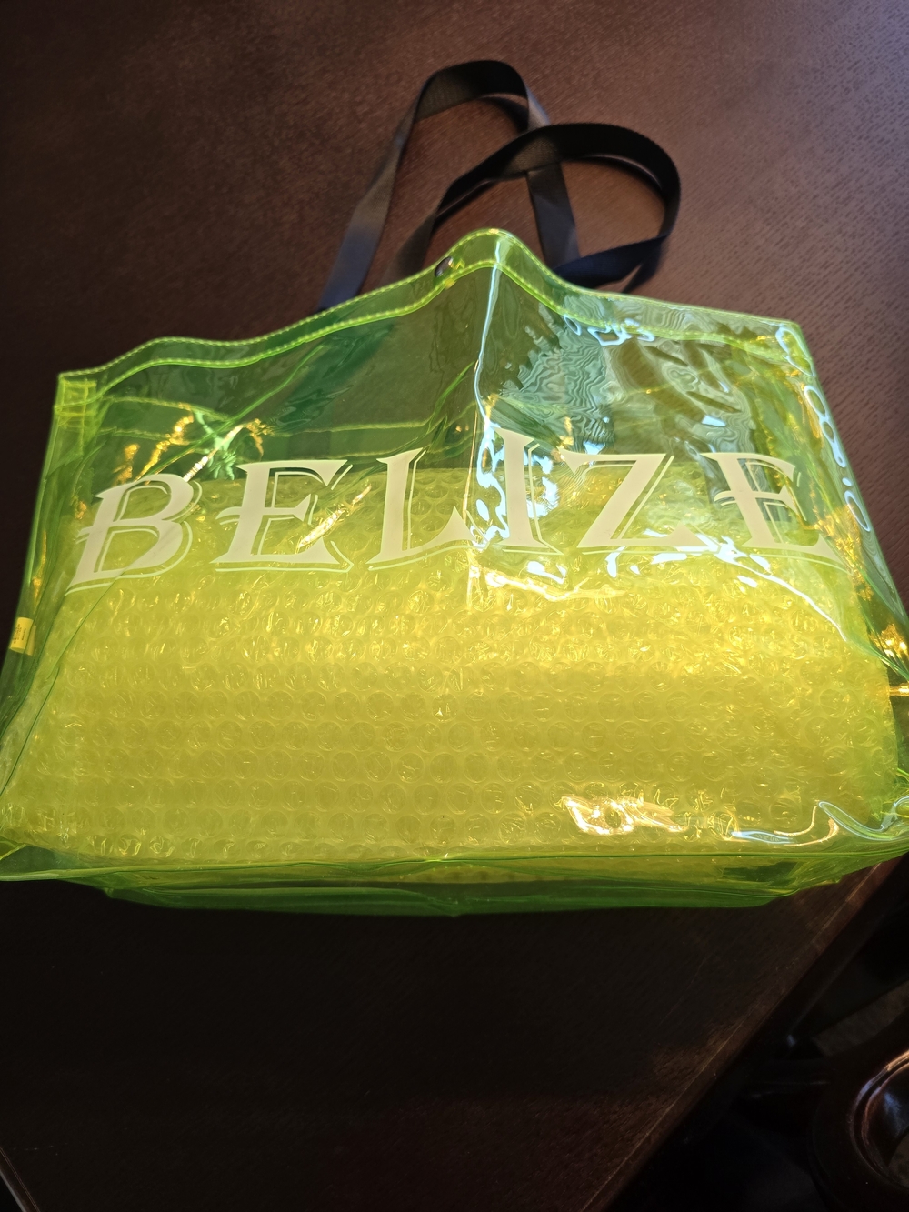 Neon Green Transparent Tote